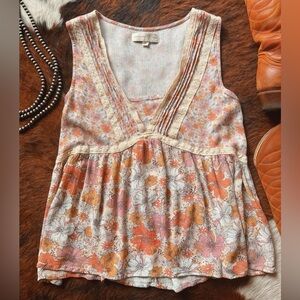 Penelope Rose Flowy Floral Tank Medium EUC